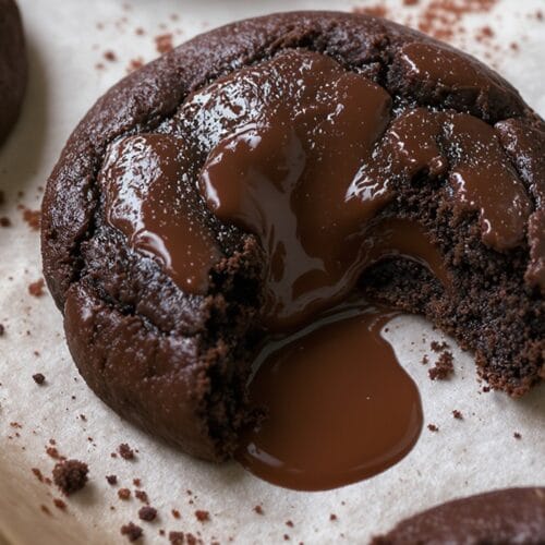Gooey & Fudgy Dark Chocolate Cookies