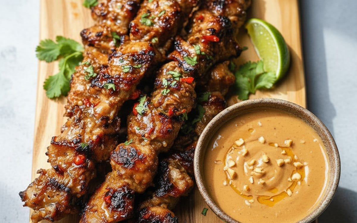 Grilled Thai Coconut Chicken Skewers