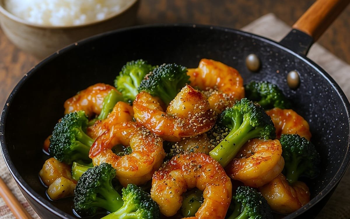 black pepper shrimp and broccoli recipe