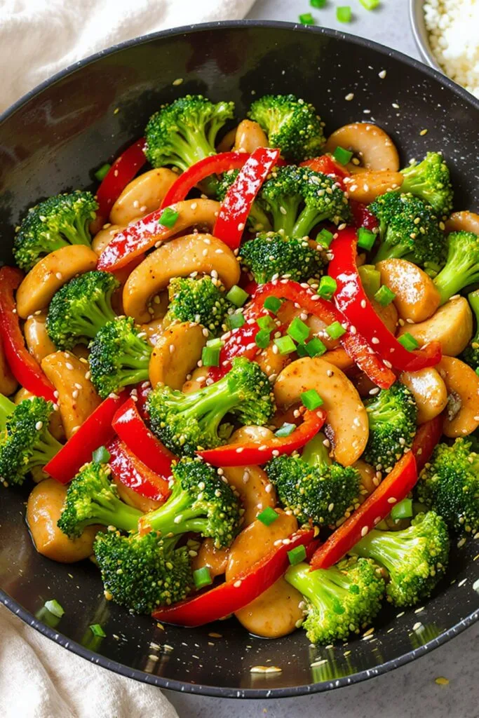 complete recipe of broccoli and mushroom stir fry