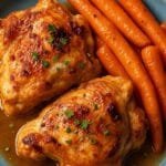 Garlic Herb Chicken & Carrot Plate Easy to Make