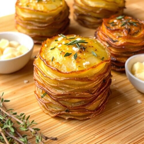 garlic potato stacks recipe