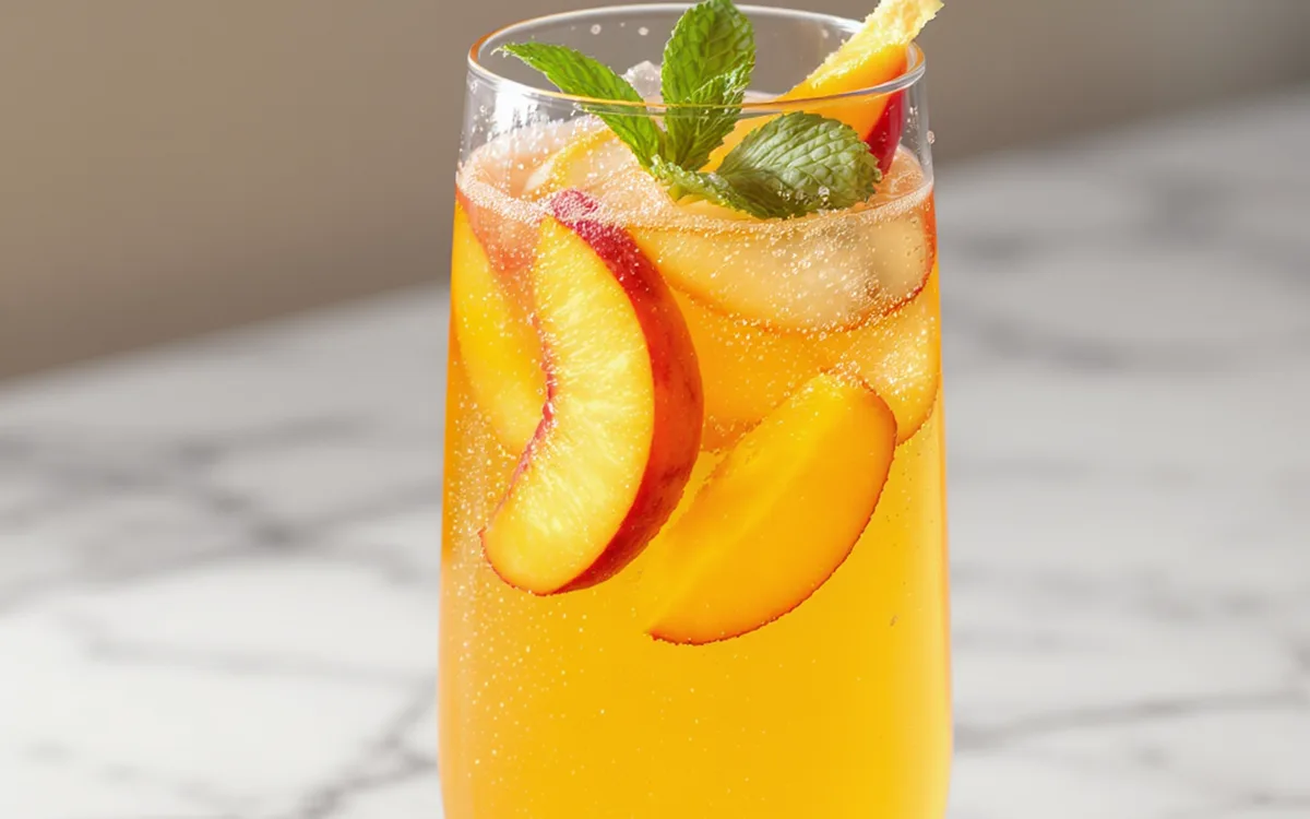 ginger peach sparkler drink_Easy & Refreshing Drinks Recipe Ideas to Enjoy the Perfect Cool Moment
