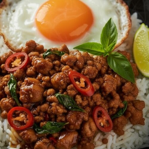 30-Minute Thai Basil Chicken Bowls