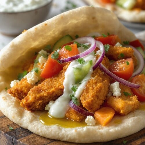 Delicious! Air Fryer Greek Chicken Pitas Easy to Make!