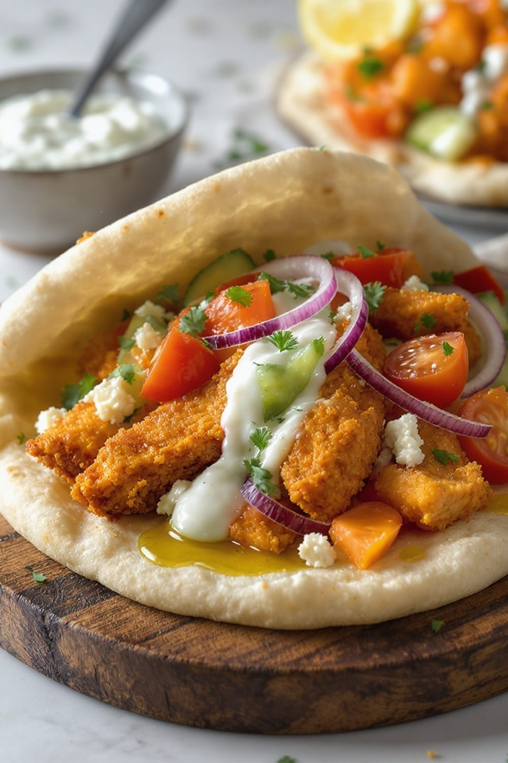 Delicious! Air Fryer Greek Chicken Pitas Easy to Make!