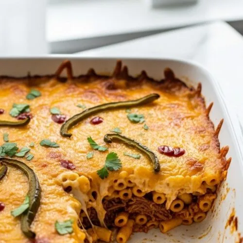 Birria Mac & Cheese Bake