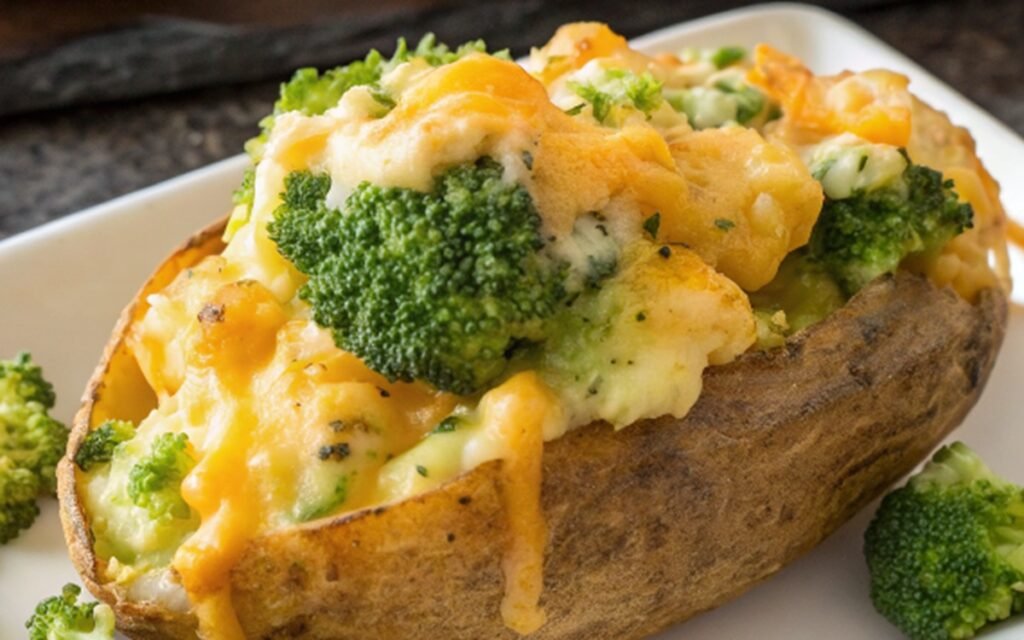 Broccoli Cheddar Twice-Baked Potatoes