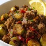 Juicy & Flavorful Brussels Sprouts Ground Turkey Skillet