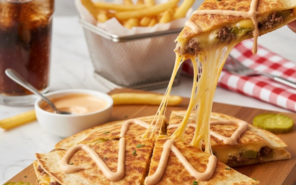 Cheeseburger Quesadilla Melts 30-Minute