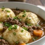 Comforting Ground Beef and Dumplings – One-Pot Classic Delicious