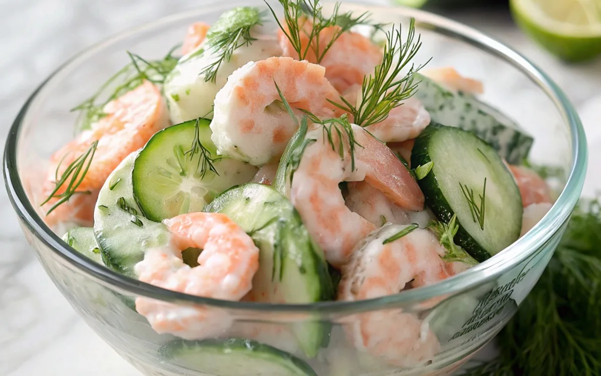 Creamy Cucumber Shrimp Salad Delicious