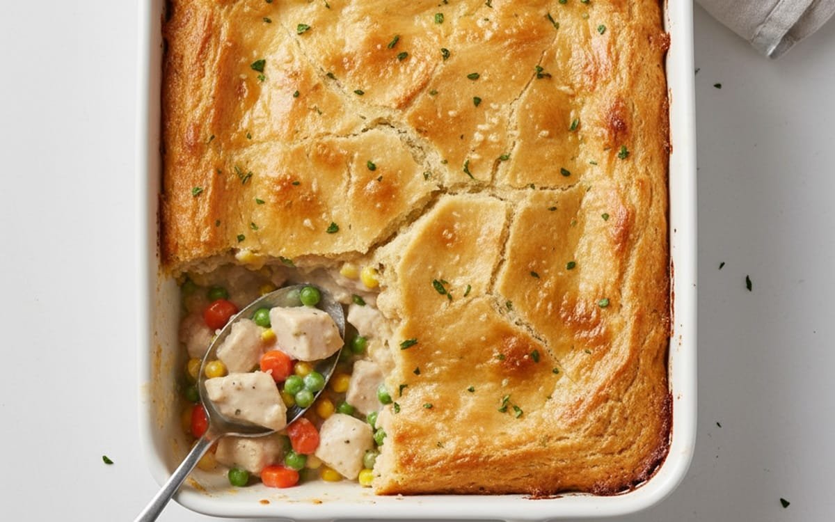 Chicken Cobbler Dinner Casserole Easy & Delicious
