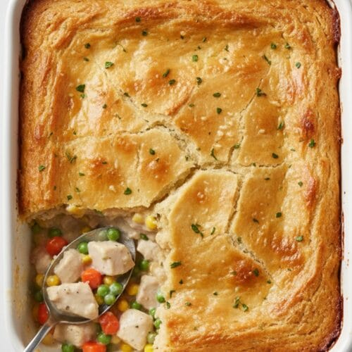 Chicken Cobbler Dinner Casserole Easy & Delicious