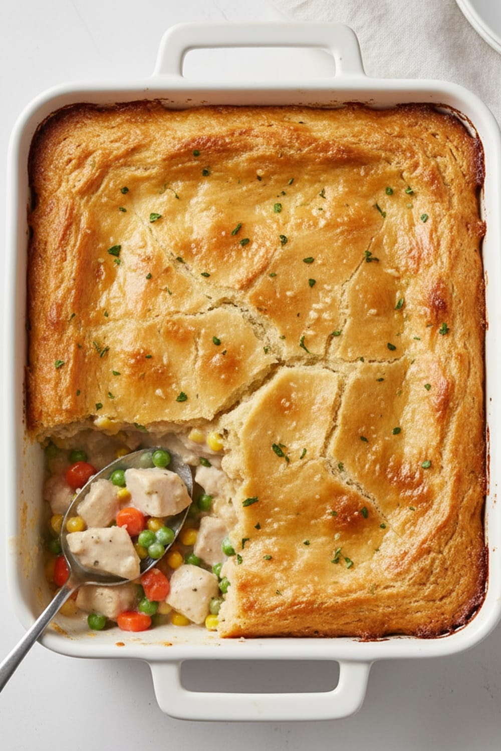Chicken Cobbler Dinner Casserole Easy & Delicious