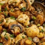 Quick & Delicious Garlic Mushrooms Cauliflower Skillet