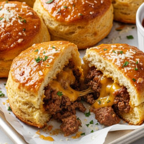 Cheesy Garlic Parmesan Cheeseburger Bombs