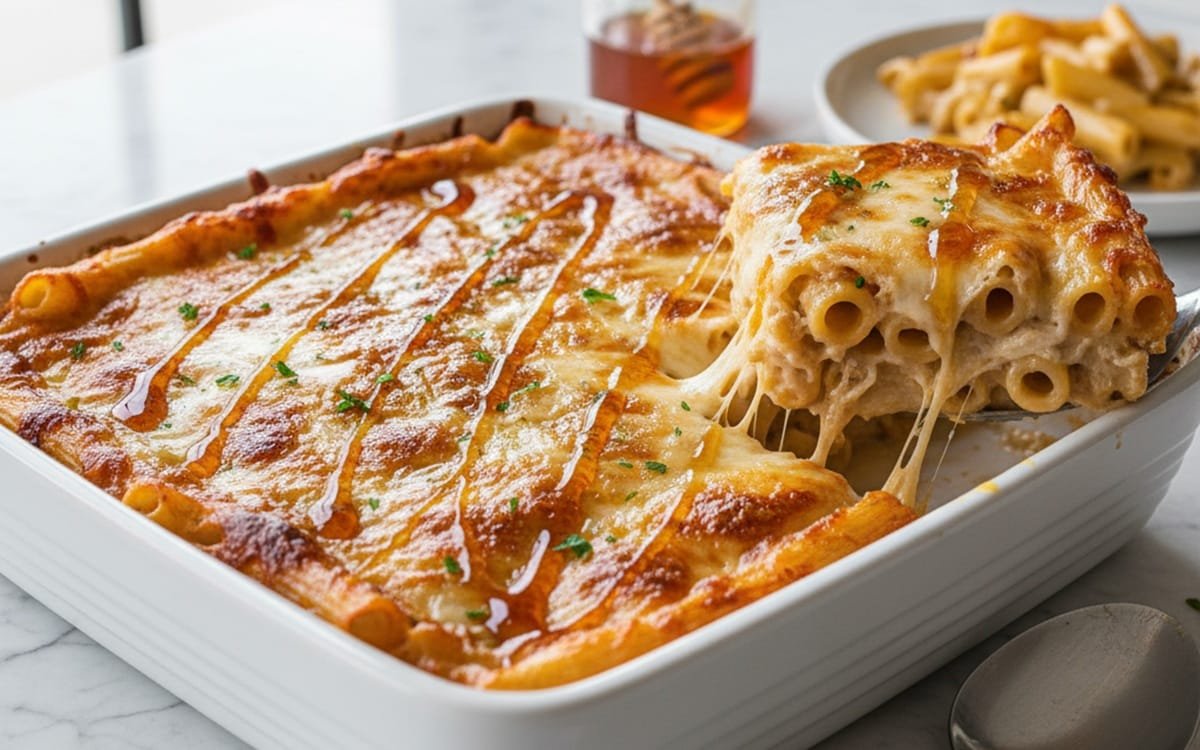 Chicken Alfredo Bake Hot Honey