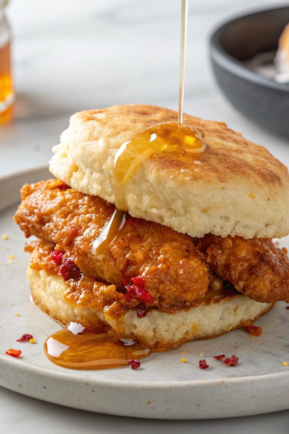Hot Honey Chicken Biscuits Recipe Extremely DELICIOUS!