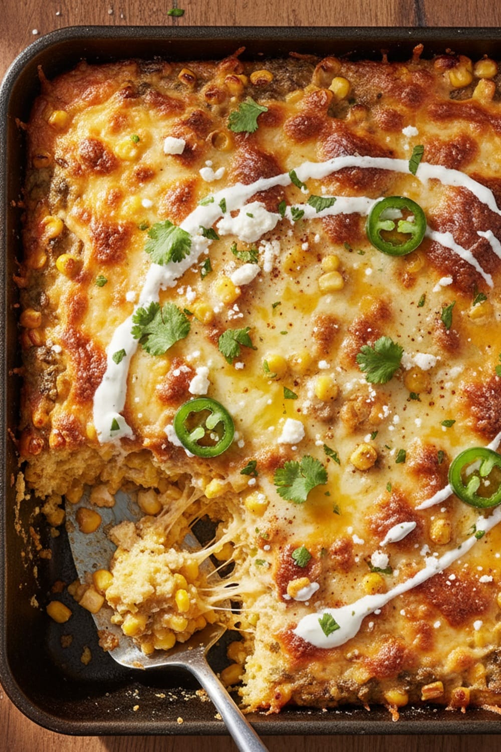 Loaded Elote Cornbread Casserole