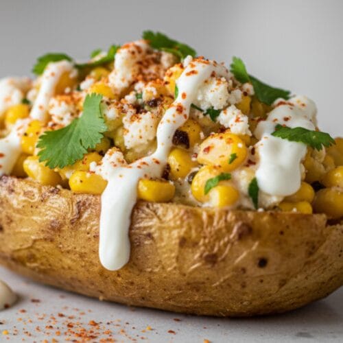 Loaded Elote Potato Skins The Best!