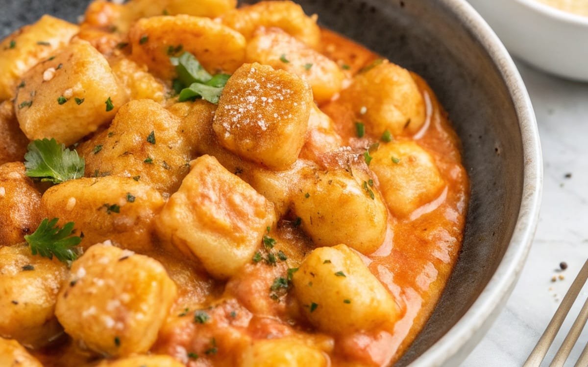 Marry Me Crispy Tofu with Gnocchi – Vegan