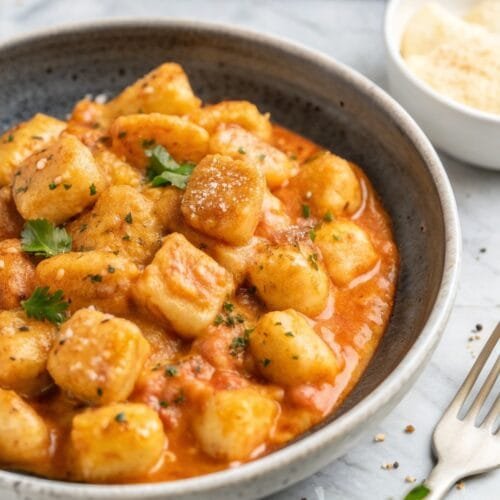 Marry Me Crispy Tofu with Gnocchi – Vegan