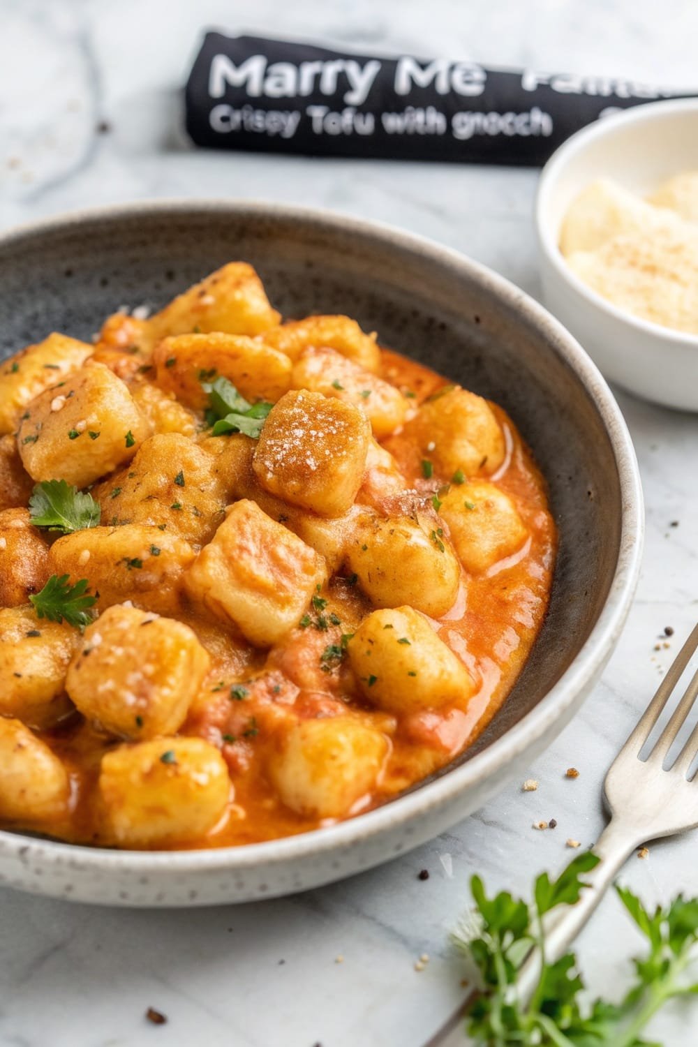 Marry Me Crispy Tofu with Gnocchi – Vegan