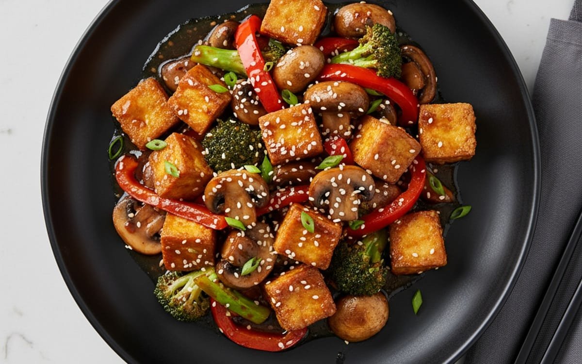 Mushroom and Tofu Stir Fry Mouth Watering!