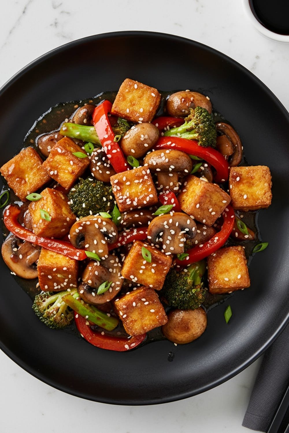 Mushroom and Tofu Stir Fry Mouth Watering!