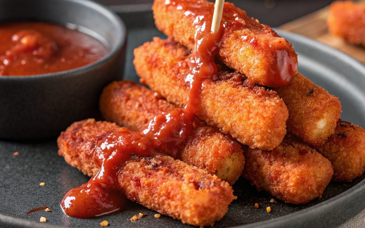 Quick & Easy Nashville Hot Mozzarella Sticks Recipe