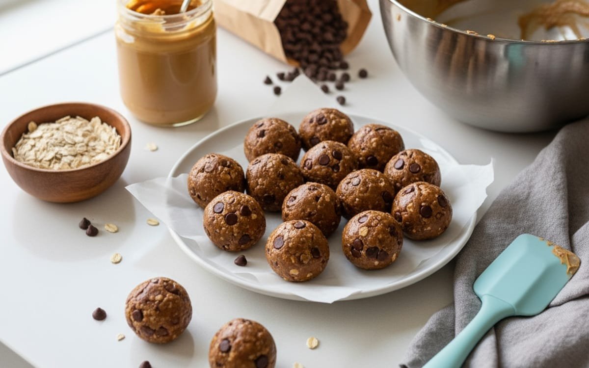 No-Bake Peanut Butter Chocolate Energy Balls Easy to MAKE!