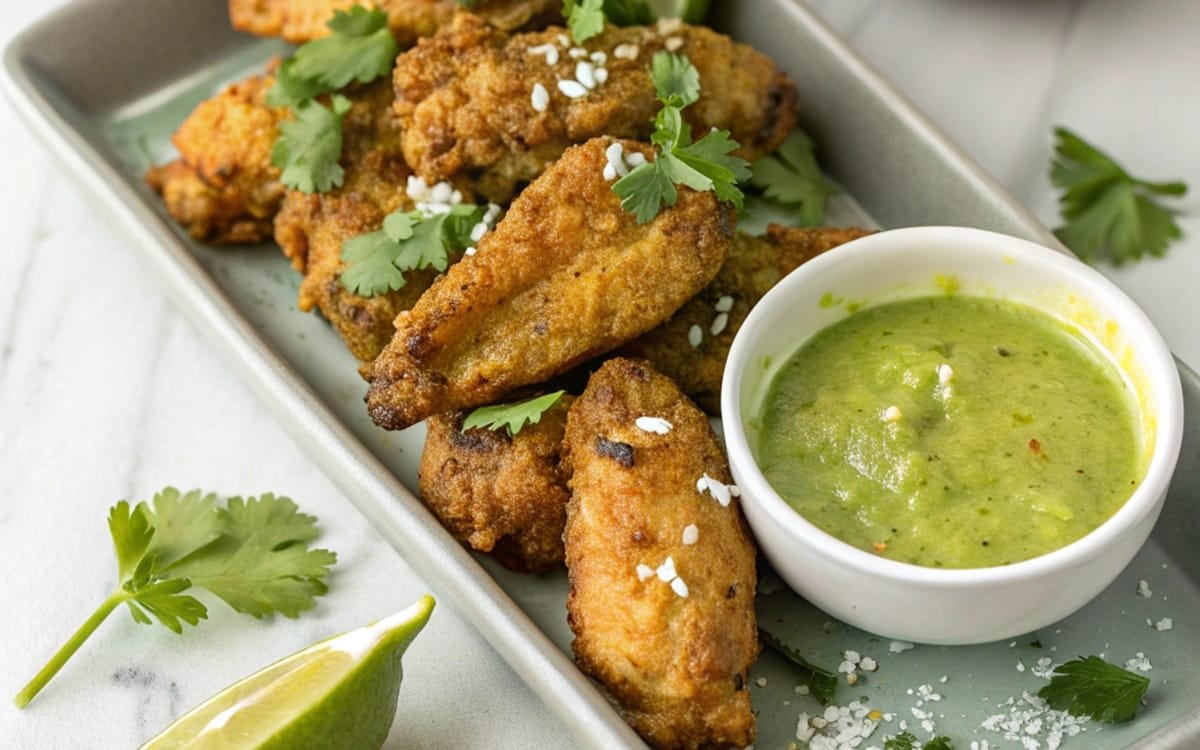 Peruvian Aji Verde Chicken Wings Crispy & Zesty
