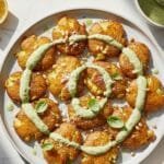 Crispy & Creamy Pesto Yogurt Smashed Potatoes