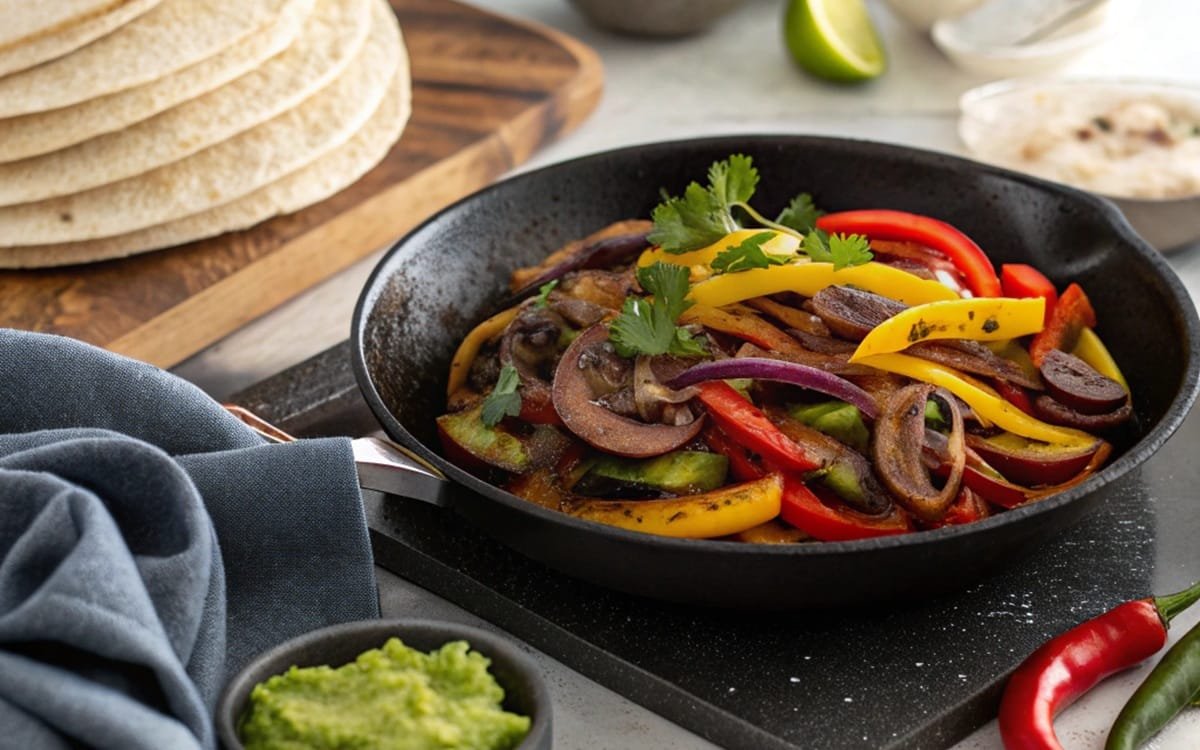 Portobello Vegan Fajitas Quick & Customizable