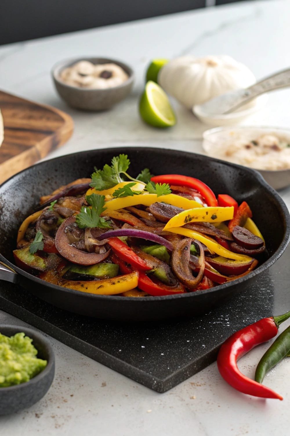 Portobello Vegan Fajitas Quick & Customizable