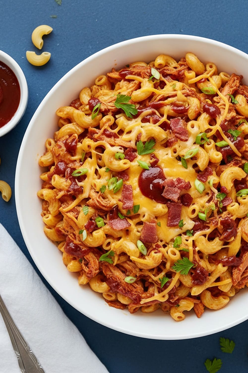 Shredded BBQ Chicken Mac & Cheese