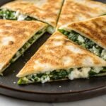 Crispy & Cheesy Spinach and Feta Quesadillas