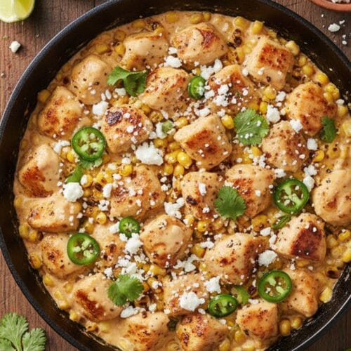 Creamy Street Corn Chicken Skillet
