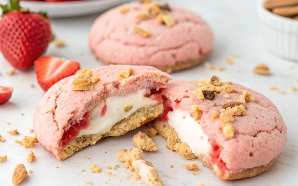 Easy Strawberry Cheesecake Cookies
