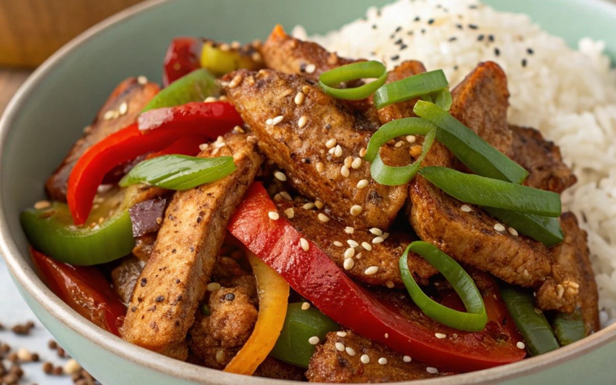 Vegan Pepper Steak Savory
